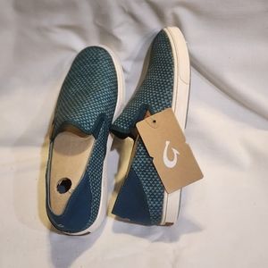 OluKai 9w Pehuea Pa'i Casual Shoe - Deep Teal/triangle loafer‎ new beach